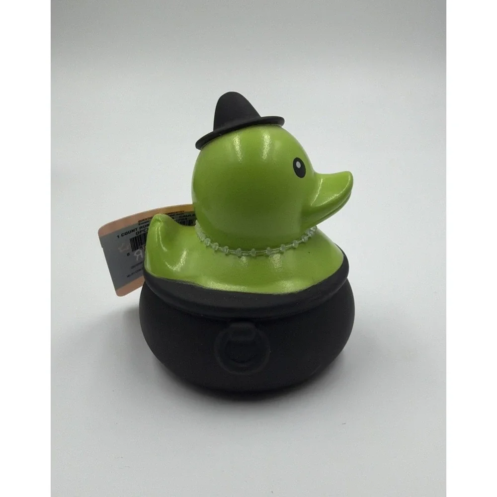 Halloween Rubber Duck Witch In Cauldron Approx 2.5